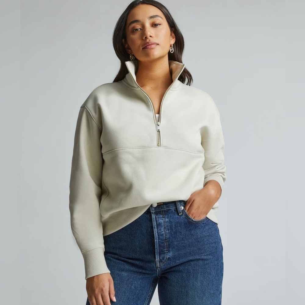 ❣️NEW WITH TAGS❣️ Everlane The ReTrack Half-Zip Sweatshirt